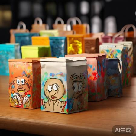 外卖袋多彩个性展示