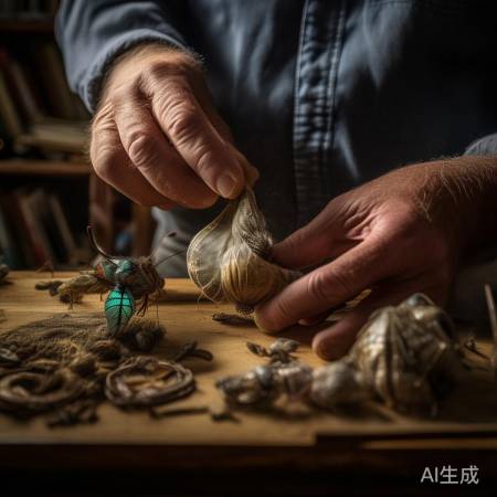 昆虫爱好者深夜剥茧观察蚕蛾孵化