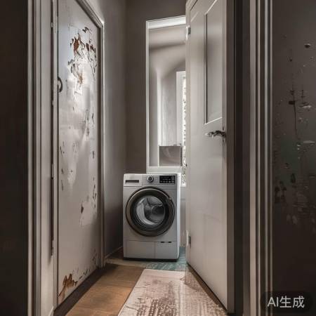 门厅洗衣机，拥挤扰民，宜选他处