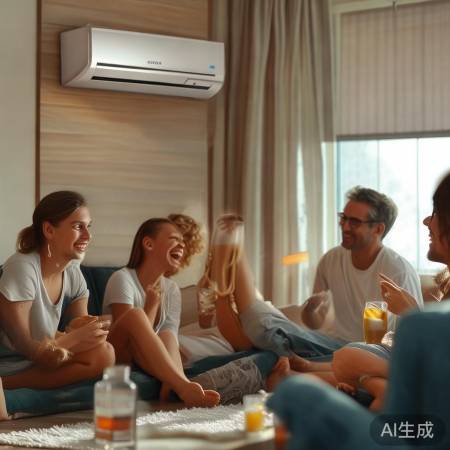 夏日空调，美的空气能，舒适生活