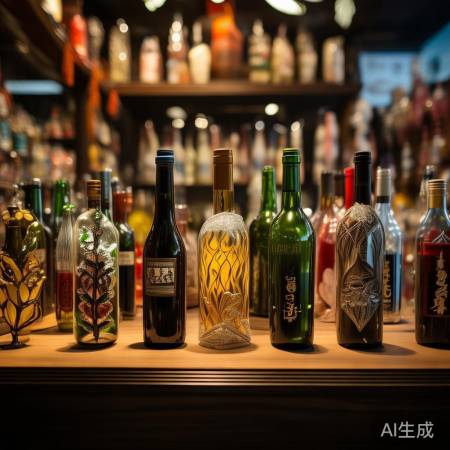 红酒瓶摆件多样，价从几十到几千