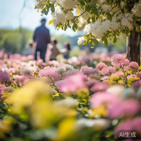 北海公园合欢花开