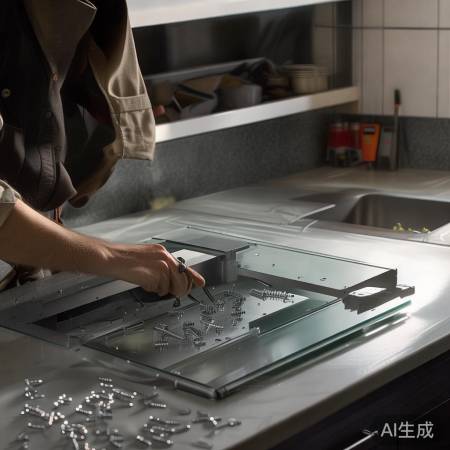 拆卸吸油烟机，小心螺丝别乱丢