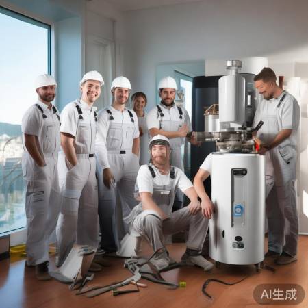 专业团队安装热水器