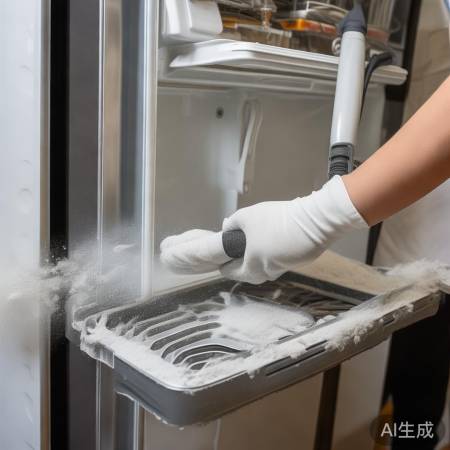 清洁冰箱蒸发器，用软布轻擦。